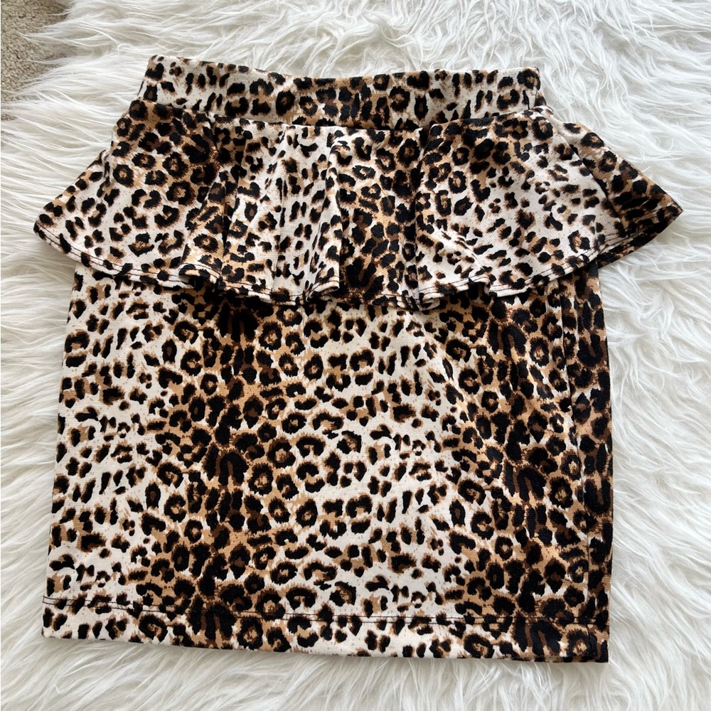 Y2K Forever 21 Leopard Straight And Pencil Skirt Women Size S